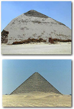 Bent Pyramid at Sakkarra and Red Pyramid at Dahshur