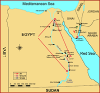 Map of Egypt Family Tour