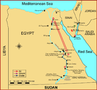 Egypt Map of Egypt & Tanzania Safari