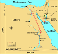 Map of Grand Egypt Tour