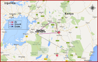 Map of Kenya - Egypt & Kenya Tour